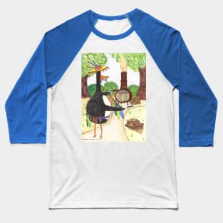 BBQ Penguin Baseball T-Shirt